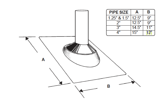 Aluminum Shingle Flashing Dimensional