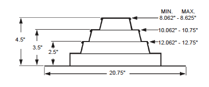 Large Pipe Boot Dimensional