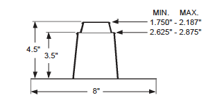 Small Pipe Boot Dimensional